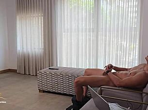 Did my stepson catch me masturbating with his mic?