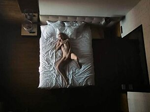 Milf Spied On Loving Her Small Tits in Bed