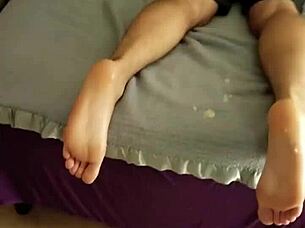 Cumshot Week- Day 4 Not Quite A Cumshot But The After Math Of One On The Feet Of Dirtysocks