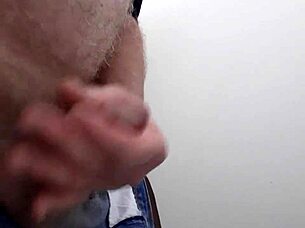 Rustyas1 jerks off in public toilet