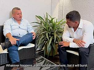 Curvy milf housewife fucks husband's best friend rough 😈.