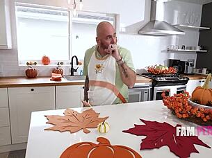 violet gems says, 'thanks for the cock, step papa, in the kitchen'