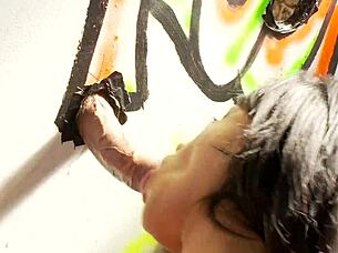 Kerry Louise loves getting cum at the gloryhole after anal finger and doggystyle