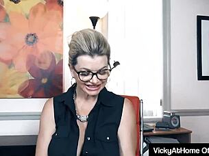 Vicky Vette Spreads Legs For Boss