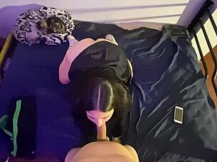 Amateur student bent over for anal after school?