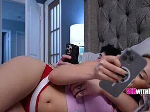 step sis discovers stepbro's huge penis and acts on it?