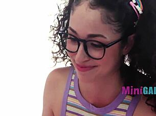 Pigtail petite fucks puppet master