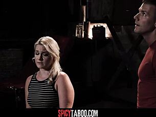 Blonde MILF is a domineering stepmom who loves to receive cock