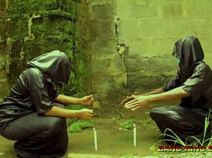 mature fucked babe enjoyed my big dick sex in local bush