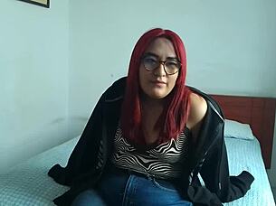 Bomboli preview featuring a beautiful redhead couple in homemade setting