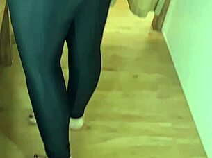 Karina And Lucas Get Intense In Store Shower Trying On Sensual Leggings