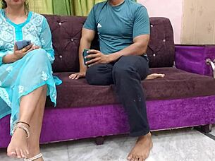 Stepmom catches me filming and lets me cum on her hairy pussy