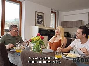 Daddy4k bimbo faces off against daddy