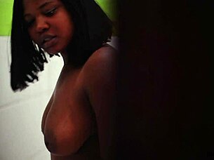 Sexy bitch caught peeping! Fuck that big black cock now!