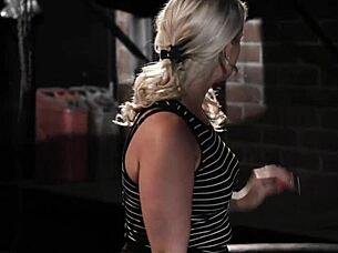 Blonde MILF is a domineering stepmom who loves to receive cock