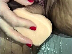 European Babe Toys Her Wet Pussy In Shower!