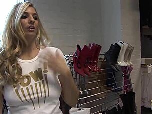 two blonde milfs felt desire instead of buying sneakers