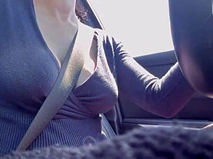 Italian Stepmom Artemisia Love Sexy Car Ride Showing Her Big Tits And Nipples
