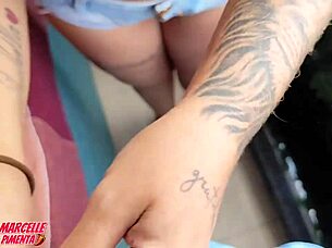 On Sunday I quickly fuck my cousin smoking at window while wife shops