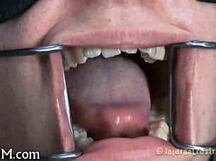 The bound submissive needs a hardcore blowjob now.