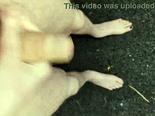 Risky Masturbating Outside At Midday