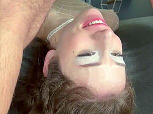 the most extreme deepthroat facefuck of 2025 with sloppy action