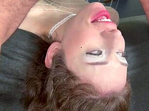 the most extreme deepthroat facefuck of 2025 with sloppy action