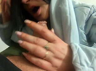 Milfycalla screams during face fuck cum play in hot jacket and slutty clothes!