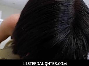 Bratty Stepdaughter Alex Kane Gives Best Gift to Stepdad with Blowjob