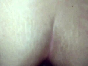 in the bedroom, the mature amateur with huge tits and big ass enjoys cum on her tongue