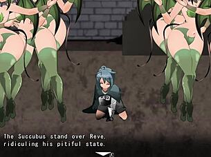 Yume-same succubus defeat scene with femdom face sitting?