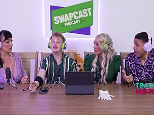 Step Moms Suck Cock on Podcast