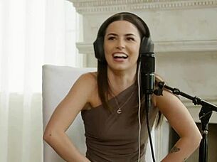 Delectable brunette chanel camryn gets mind-altering orgasms from blind date nathan bronson