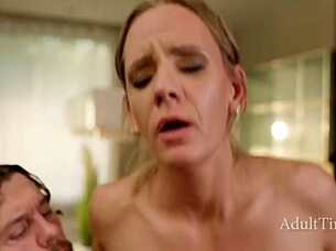 Milf Nina Heels gets surprise anal pounding at gym with Dean Van Damme