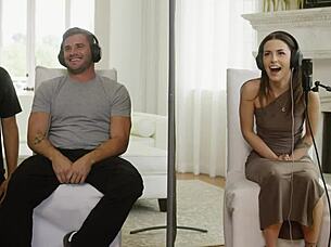 Delectable brunette chanel camryn gets mind-altering orgasms from blind date nathan bronson