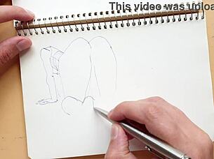 quick sketch of doggy-style foot fetish in my sketchbook 😏