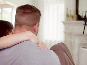 Delectable brunette chanel camryn gets mind-altering orgasms from blind date nathan bronson