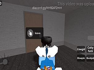 random roblox encounter turns into hardcore fucking session. players explore virtual and real desires.