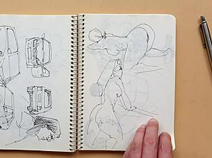 quick sketch of doggy-style foot fetish in my sketchbook 😏