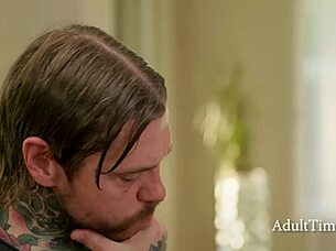 Milf Nina Heels gets surprise anal pounding at gym with Dean Van Damme