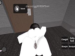 random roblox encounter turns into hardcore fucking session. players explore virtual and real desires.