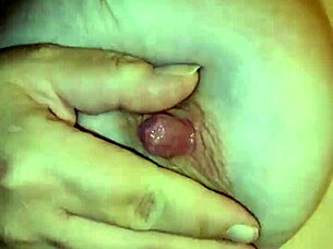 preggo milf strips tender nipples