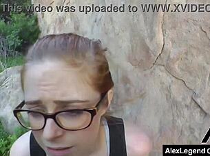 brooklyn, the hot brunette babe, teases herself with a toy in her ass