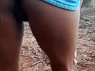 Small Latina Teen Gets Anal In The Field