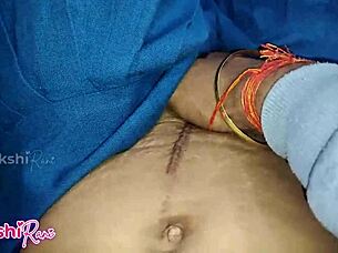 Cute stepsister moans as friend fingers her tight pussy in roleplay preparation for sex