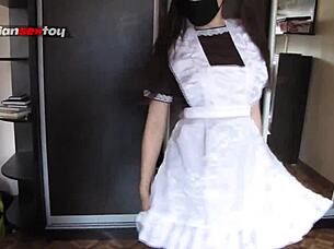 Getting ready for a hardcore cosplay party, do you like my naughty uniform?