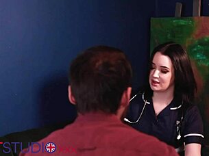 Nurse Harding Blows Neighbor's Huge Cock