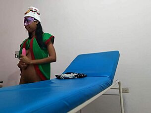 im in the massage parlor dressed as a goblin woman while i wait for my boyfriend to have sex