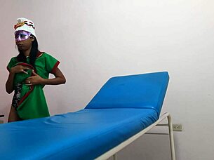 im in the massage parlor dressed as a goblin woman while i wait for my boyfriend to have sex