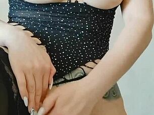 look at my stepmother's big tits getting creampied in close up while she fucks